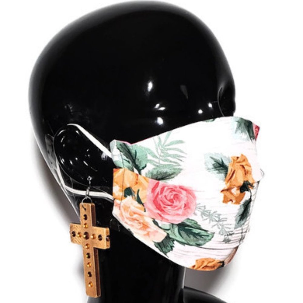 Rose Handmade Face Mask, Reuse & Wash